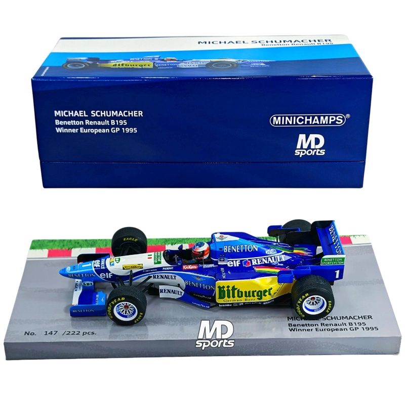 AUTO F1 BENETTON B195 GP EUROPA 1995 #1 MICHAEL SCHUMACHER MINICHAMPS 1:18 - 4
