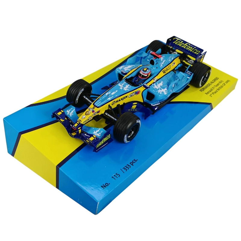 AUTO F1 RENAULT R25 BRITISH GP 2005 #5 FERNANDO ALONSO MINICHAMPS 1:18 - 1