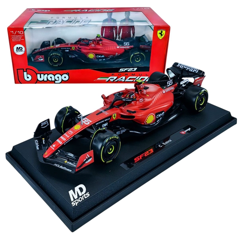 AUTO F1 FERRARI SF-23 2023 #55 CARLOS SAINZ CAJA NORMAL BURAGO 1:18 - 1
