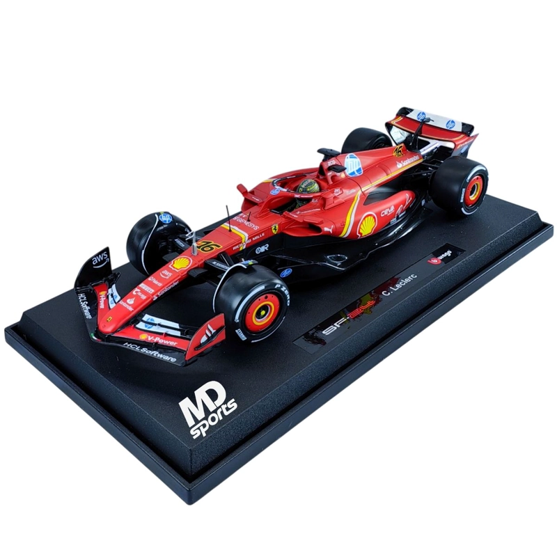 AUTO F1 FERRARI SF-24 GP MONZA 2024 #16 CHARLES LECLERC CAJA NORMAL BURAGO 1:18 - 2