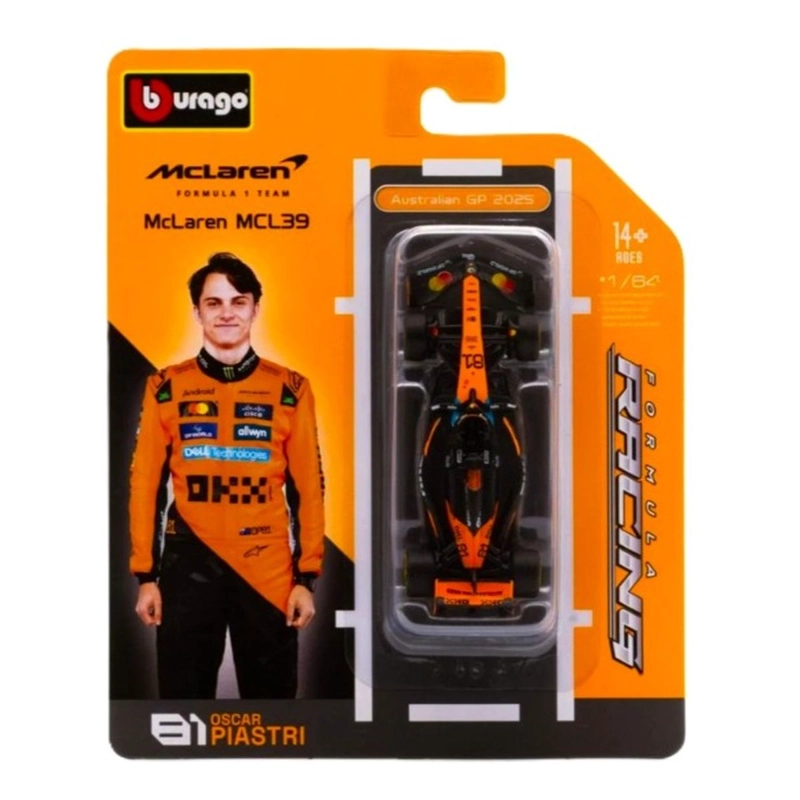 AUTO F1 MCLAREN MCL39 2025 #81 OSCAR PIASTRI CAJA NORMAL 1:64 - 1