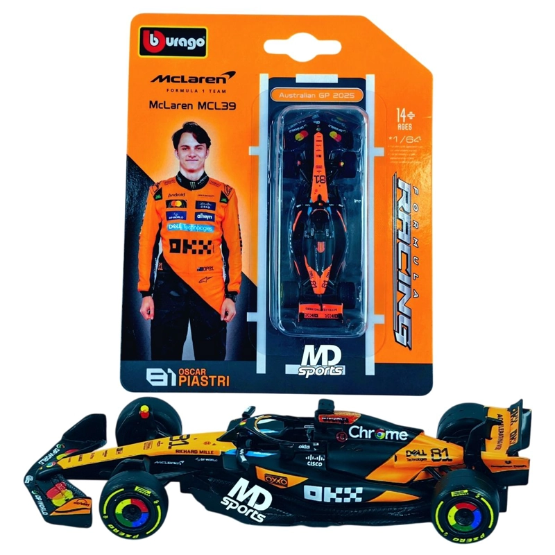 AUTO F1 MCLAREN MCL39 2025 #81 OSCAR PIASTRI CAJA NORMAL 1:64 - 3