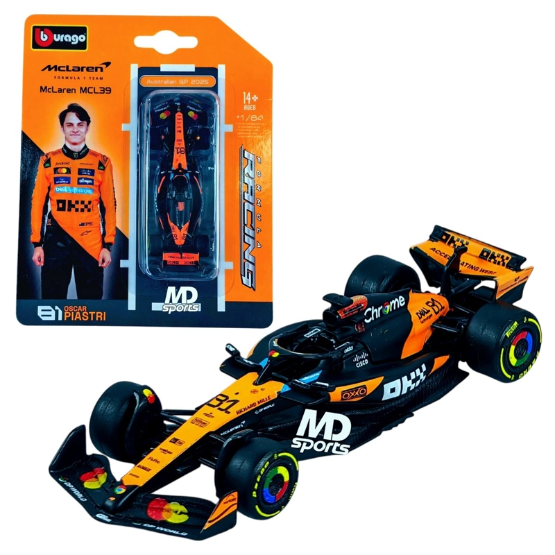 AUTO F1 MCLAREN MCL39 2025 #81 OSCAR PIASTRI CAJA NORMAL 1:64 - 4