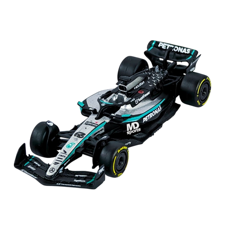 AUTO F1 MERCEDES W16 2025 #63 GEORGE RUSSELL CAJA NORMAL 1:64 - 2