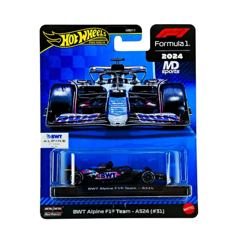 AUTO FORMULA 1 ALPINE A524 2024 #31 ESTEBAN OCON HOTWHEELS PREMIUM 1:64 - 1