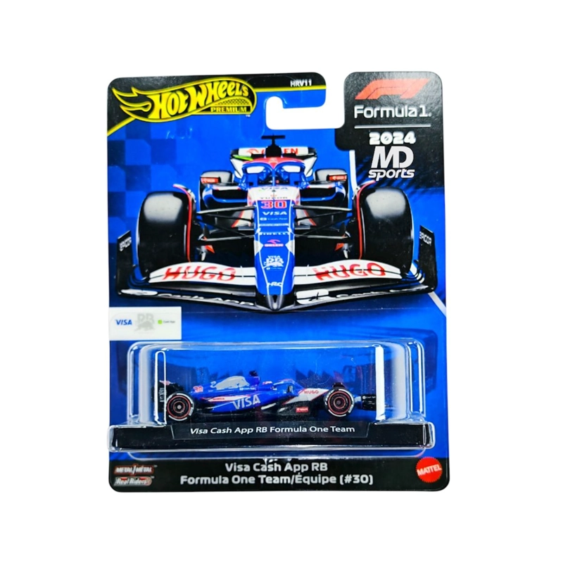 AUTO FORMULA 1 VISA CASH RB #30 2024 LIAM LAWSON HOTWHEELS PREMIUM 1:64 - 1