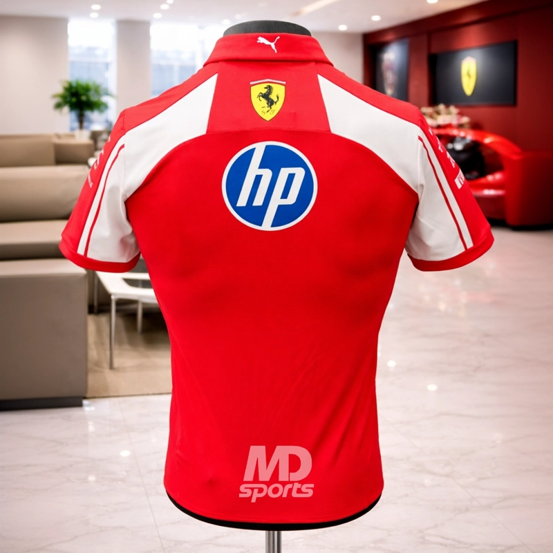 POLERA POLO PUMA AUTHENTIC OFICIAL SCUDERIA FERRARI HP 2026 ROJO - 4