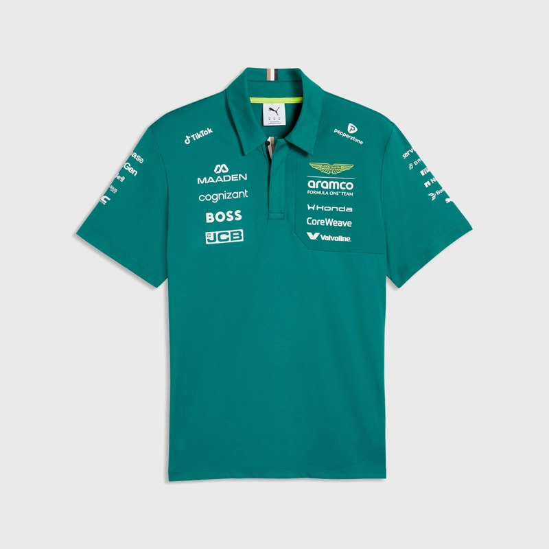PUMA POLERA POLO PUMA ASTON MARTIN F1 TEAM OFICIAL 2026 VERDE