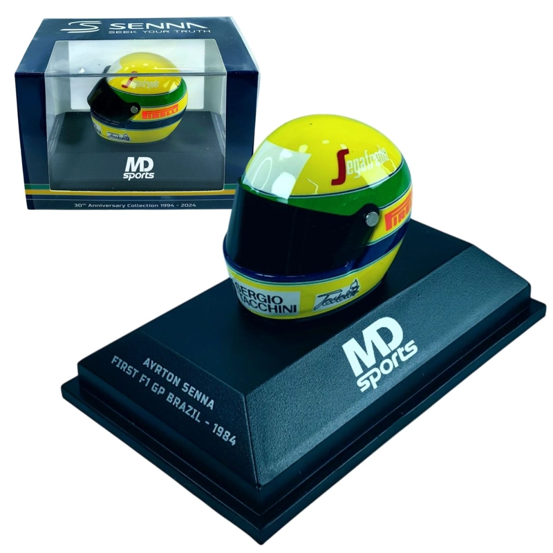 CASCO FORMULA 1 AYRTON SENNA 1984 GP BRAZIL MINICHAMPS 1:8 - 2