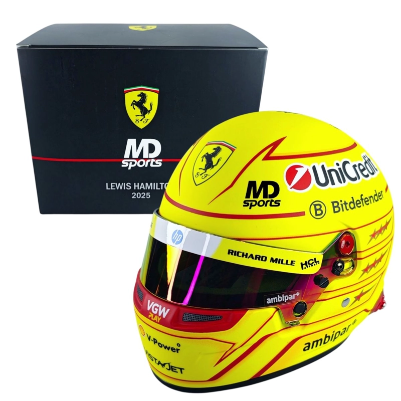 CASCO FORMULA 1 LEWIS HAMILTON FERRARI 2025 BELL ESCALA 1:2 - 1