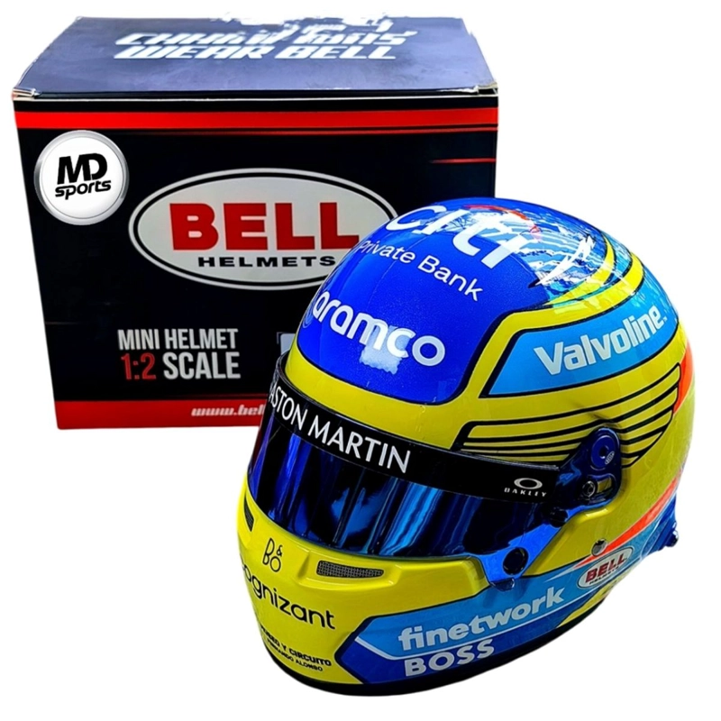 CASCO FORMULA 1 FERNANDO ALONSO ASTON MARTIN 2024 BELL 1:2 - 1