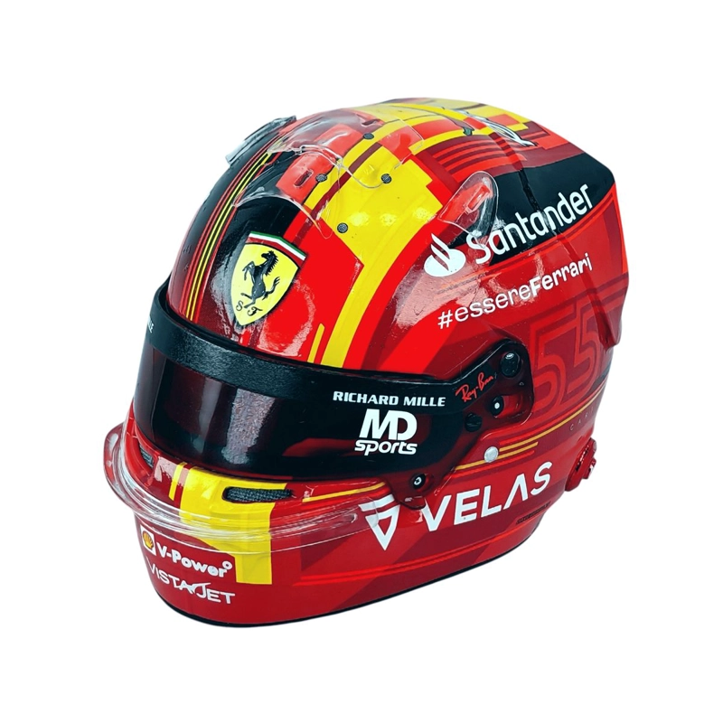 CASCO FORMULA 1 CARLOS SAINZ FERRARI 2022 GP ESPAÑA SPARK 1:5 - 4