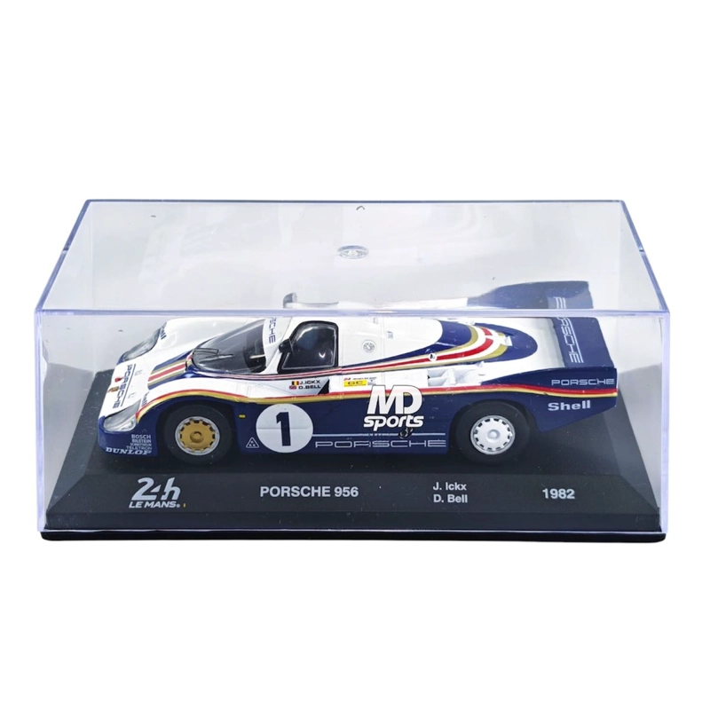 AUTO LEMANS PORSCHE 956 LM 1982 #1 J.ICKX/ D.BELL CAJA ACRILICA EDICOLA 1:43 - 4