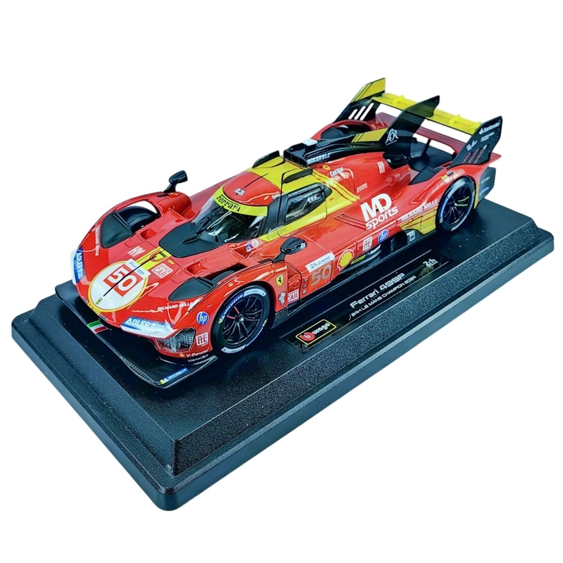 AUTO LEMANS FERRARI 499P LM 2024 #50 CAJA NORMAL BURAGO ESCALA 1:24 - 2