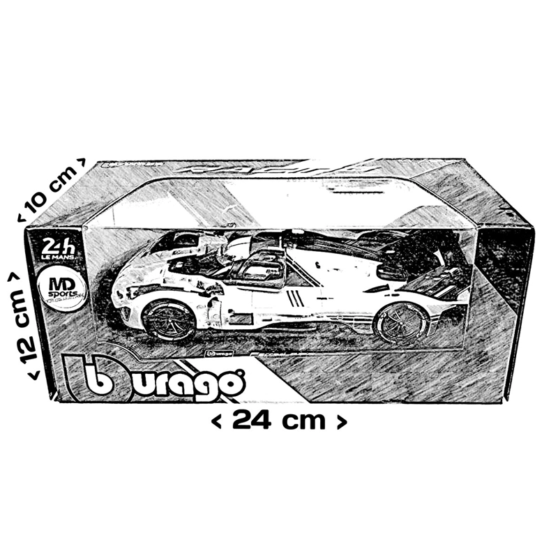 AUTO LEMANS FERRARI 499P LM 2024 #50 CAJA NORMAL BURAGO ESCALA 1:24 - 4