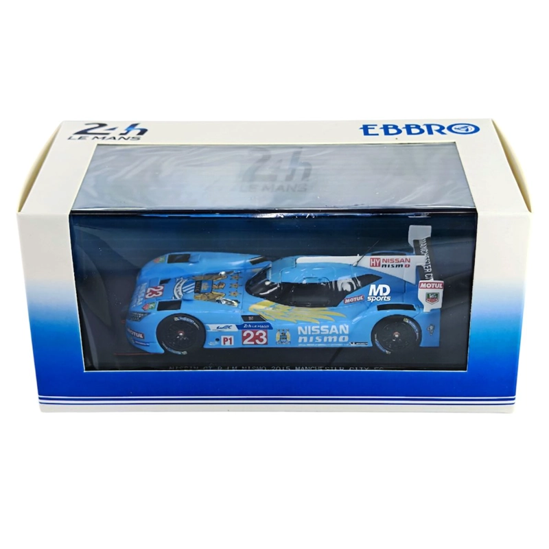 AUTO LEMANS NISSAN GTR NISMO MANCHESTER CITY FC 2015 #23 JANN MARDENBOROUGH CAJA ACRILICA EBBRO 1:43 - 4