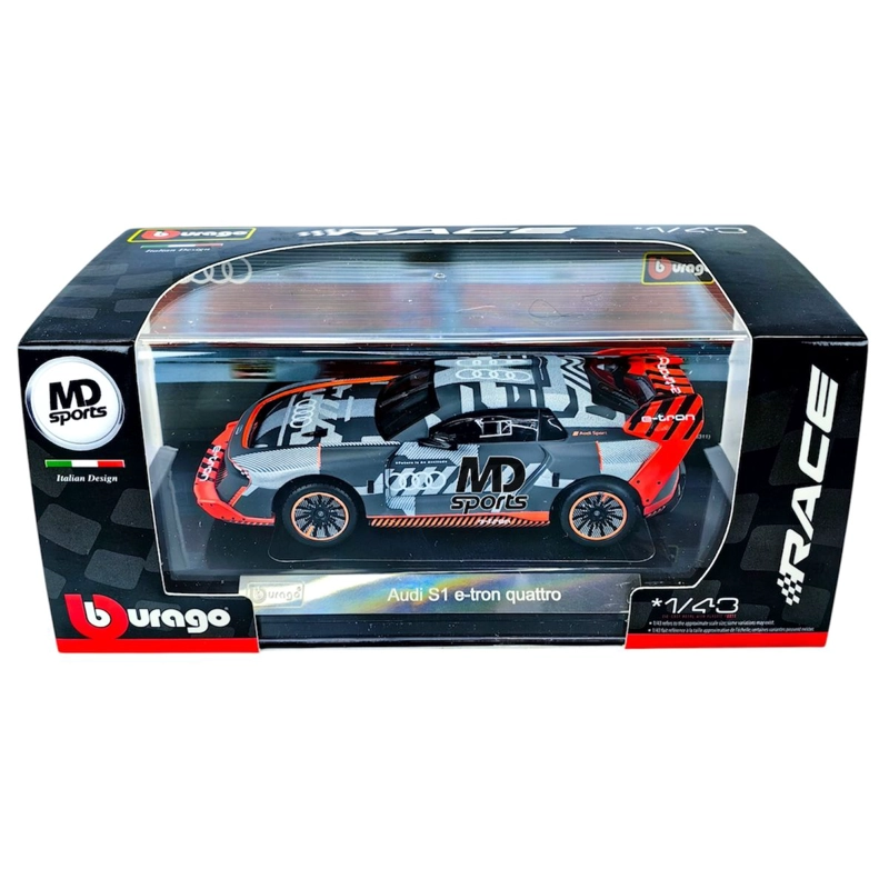 AUTO DEPORTIVO AUDI S1 E-TRON QUATTRO CAJA ACRILICO BURAGO 1:43 - 2
