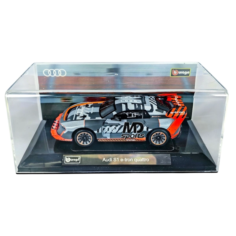 AUTO DEPORTIVO AUDI S1 E-TRON QUATTRO CAJA ACRILICO BURAGO 1:43 - 3