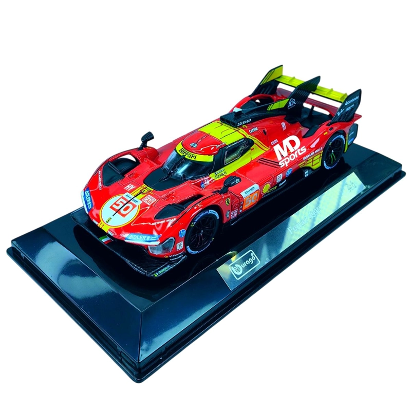 AUTO LEMANS FERRARI 499P LM 2024 #50 CAJA ACRILICA BURAGO 1:43 - 2