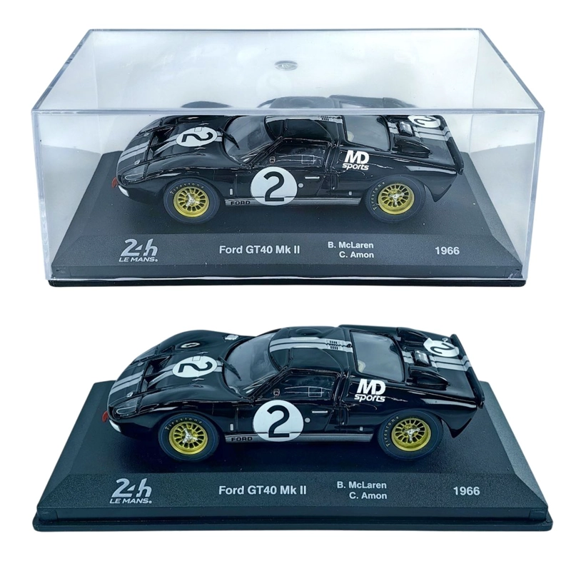 AUTO LEMANS FORD GT40 MK II 1966 BRUCE MCLAREN CAJA ACRILICA 1:43 - 2