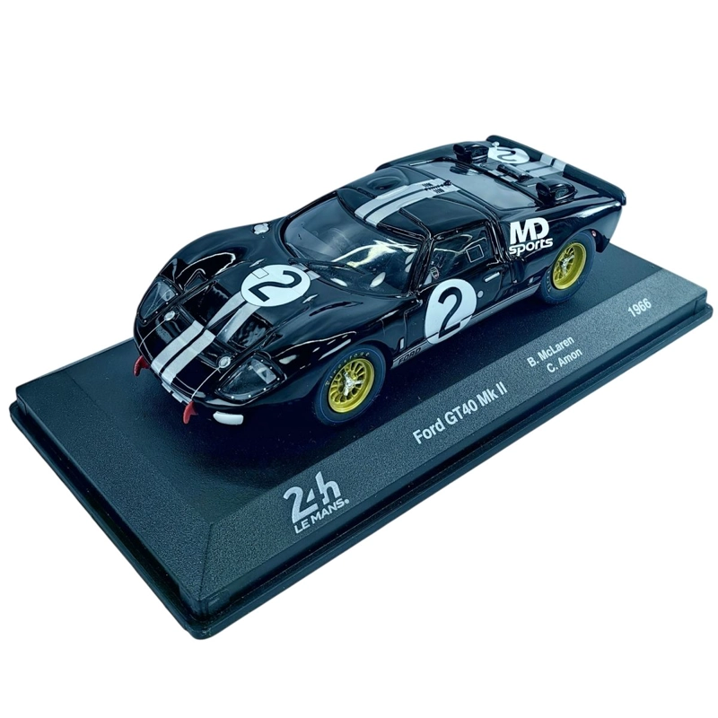 AUTO LEMANS FORD GT40 MK II 1966 BRUCE MCLAREN CAJA ACRILICA 1:43 - 3