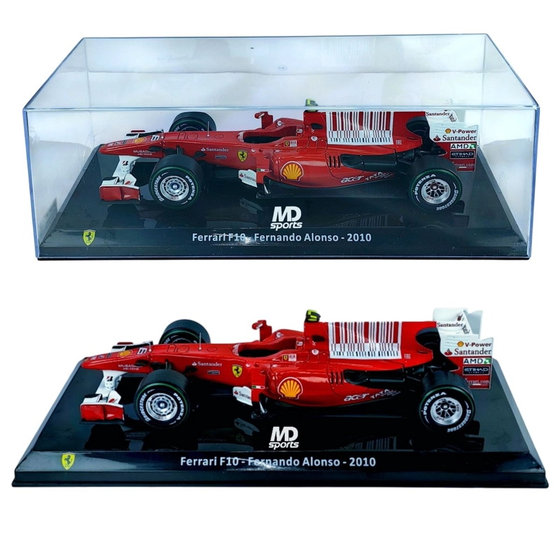 AUTO FORMULA 1 FERRARI F10 2010 #8 FERNANDO ALONSO CAJA ACRILICA PREMIUM COLLECT 1:24 - 2