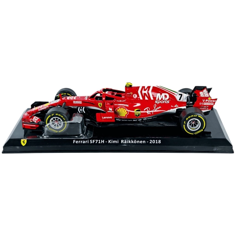 AUTO FORMULA 1 FERRARI SF-71H 2018 #7 KIMI RAIKKONEN CAJA ACRILICA PREMIUM COLLECT 1:24 - 2