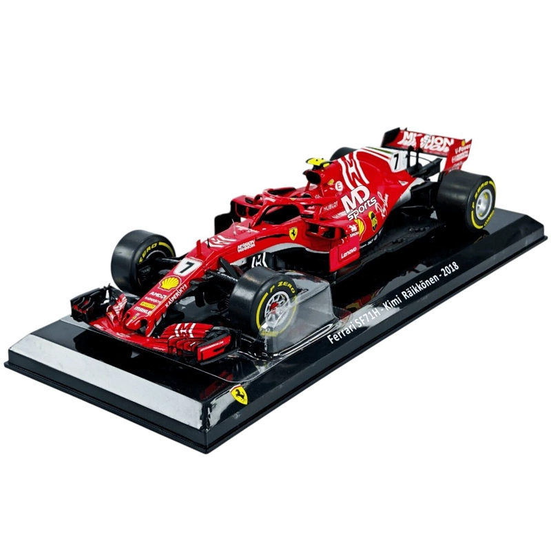 AUTO FORMULA 1 FERRARI SF-71H 2018 #7 KIMI RAIKKONEN CAJA ACRILICA PREMIUM COLLECT 1:24 - 3