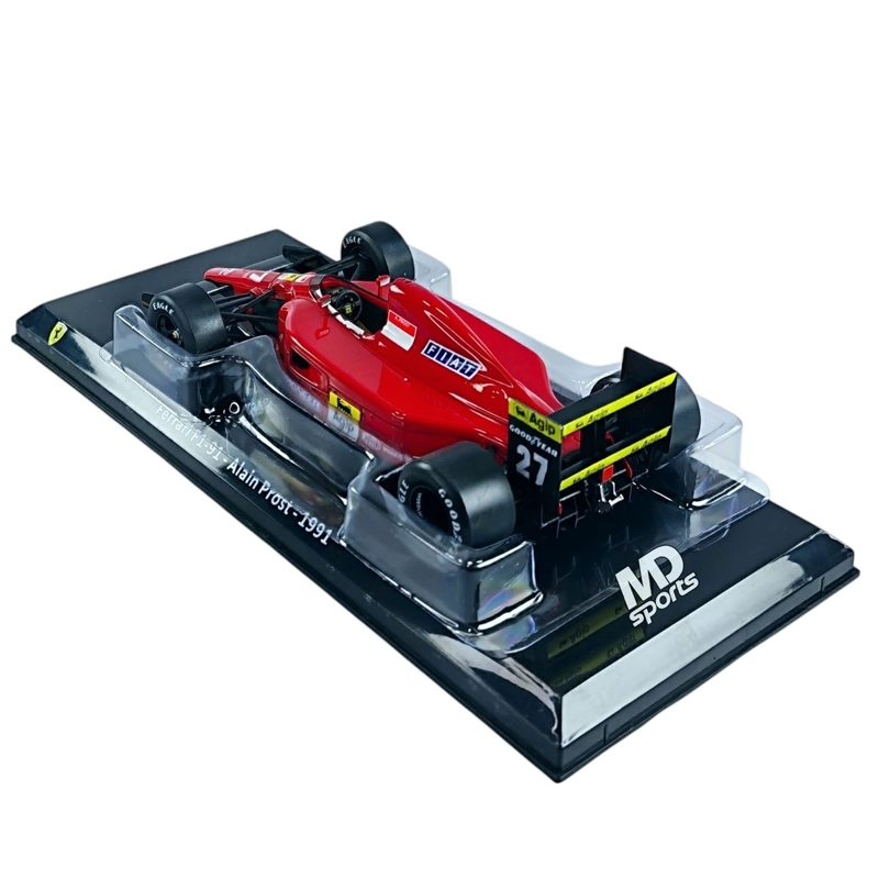 AUTO F1 FERRARI F1-91 1991 #27 ALAIN PROST CAJA ACRILICA PREMIUM COLLECT 1:24 - 2