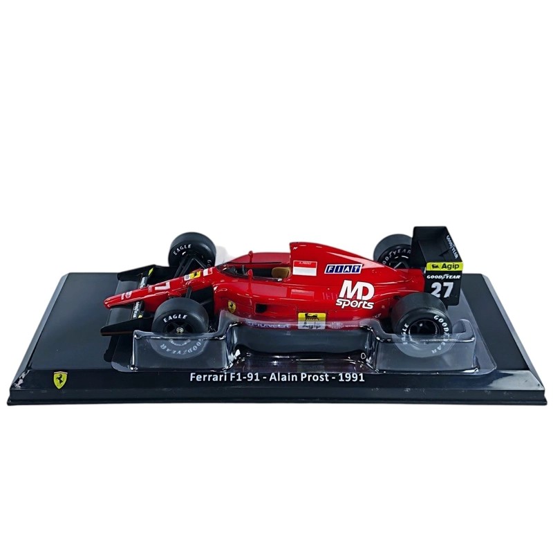AUTO F1 FERRARI F1-91 1991 #27 ALAIN PROST CAJA ACRILICA PREMIUM COLLECT 1:24 - 4