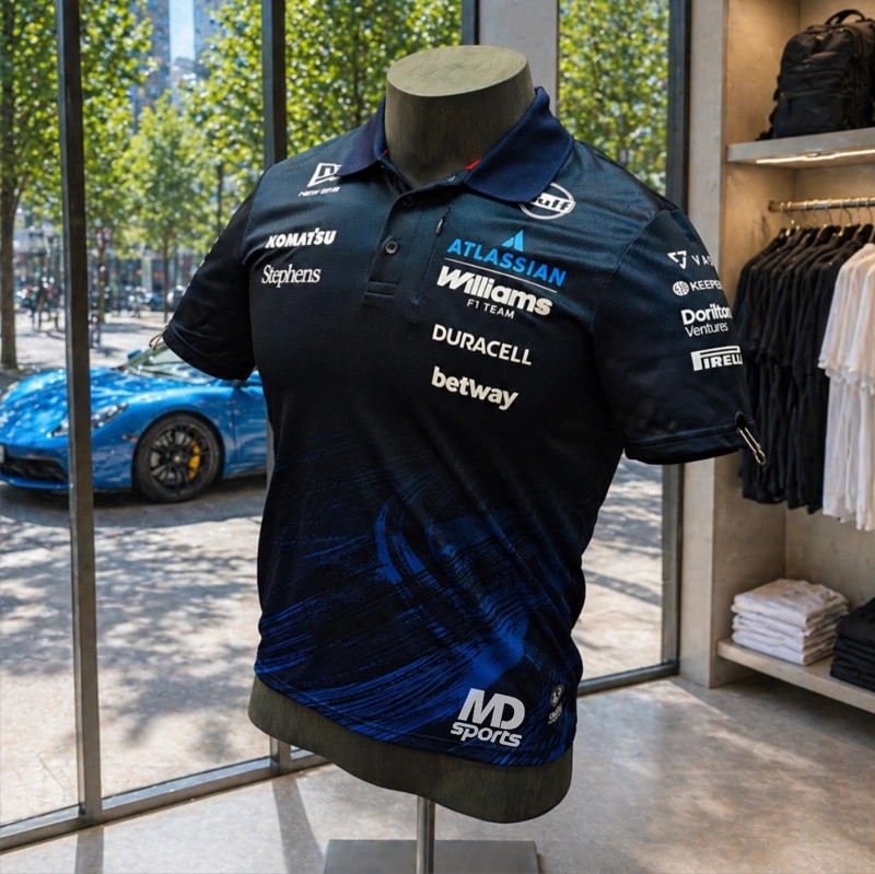 POLERA POLO NEW ERA ATLASSIAN WILLIAMS F1 TEAM OFICIAL 2026 AZUL MARINO - 2