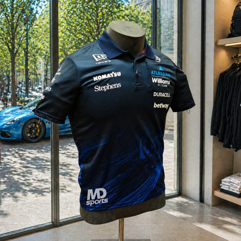 POLERA POLO NEW ERA ATLASSIAN WILLIAMS F1 TEAM OFICIAL 2026 AZUL MARINO - 3