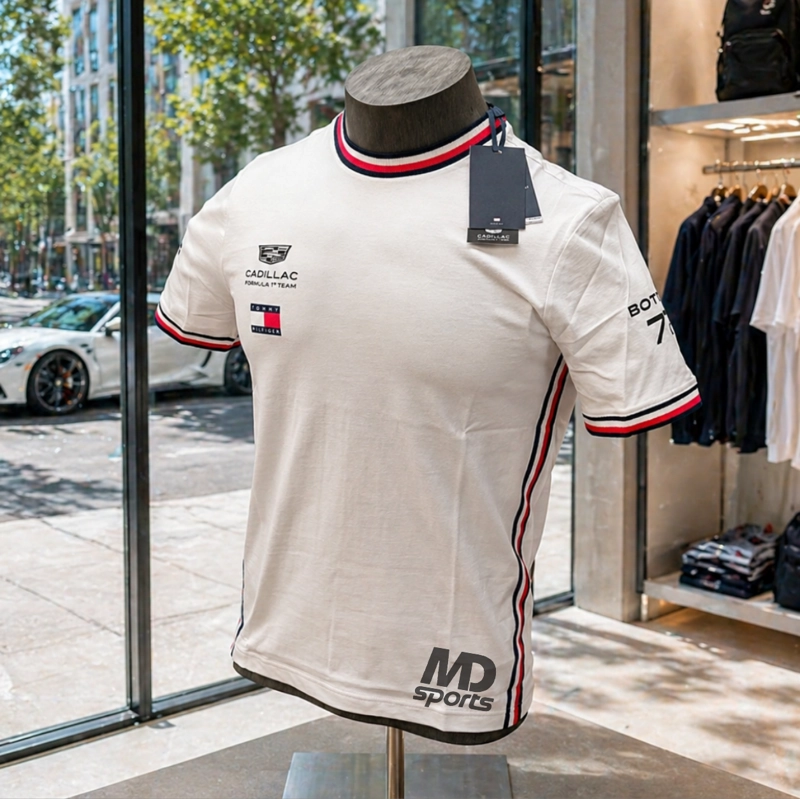 POLERA TOMMY HILFIGER CADILLAC F1 TEAM VALTTERI BOTTAS OFICIAL 2026 BLANCO - 2