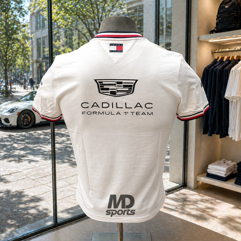 POLERA TOMMY HILFIGER CADILLAC F1 TEAM VALTTERI BOTTAS OFICIAL 2026 BLANCO - 4