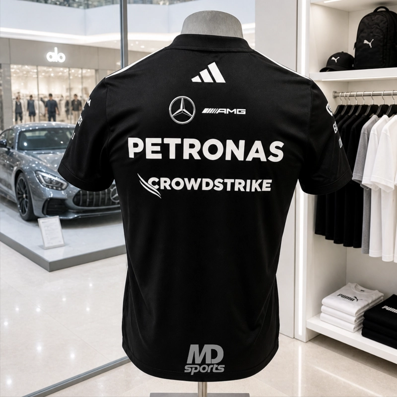 POLERA MERCEDES AMG PETRONAS OFICIAL 2025 NEGRA - 3