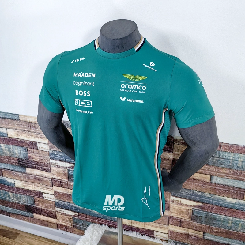 POLERA STICHD OFICIAL FERNANDO ALONSO ASTON MARTIN F1 TEAM 2025 VERDE - 2