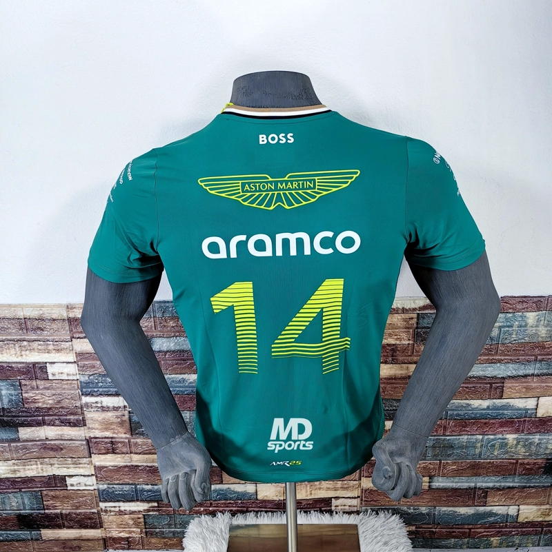 POLERA STICHD OFICIAL FERNANDO ALONSO ASTON MARTIN F1 TEAM 2025 VERDE - 3