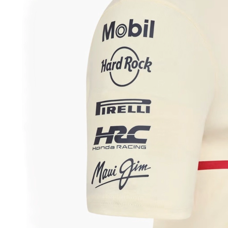 POLERA CASTORE OFICIAL ORACLE REDBULL RACING TEAM HERITAGE 2025 CREMA - 4