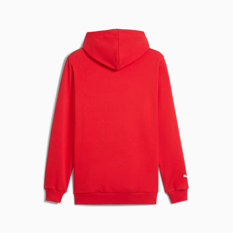 POLERON PUMA ESSENTIALS LOGO TEE F1 CON CAPUCHA OFICIAL ROJO - 2