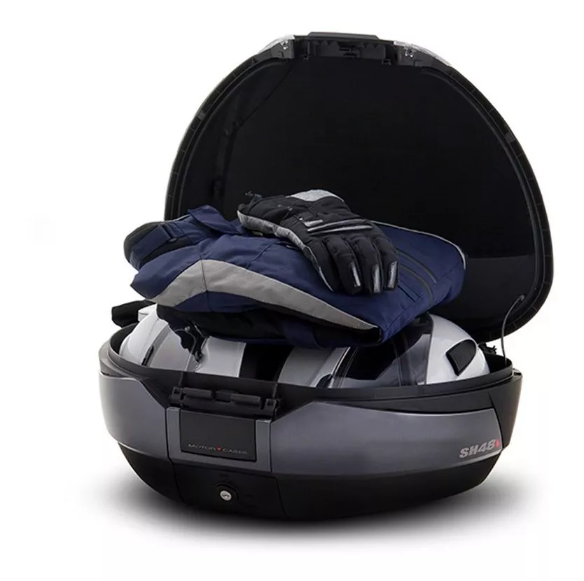 MALETA PARA MOTO SHAD TOP-CASE SH-48 CARBONO + RESPALDO - 2