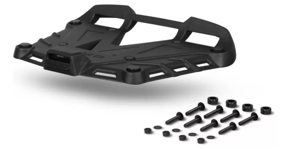 PLATINA SHAD ALUMINIO BLACK + TORNILLOS TERRA NEGRO - 1