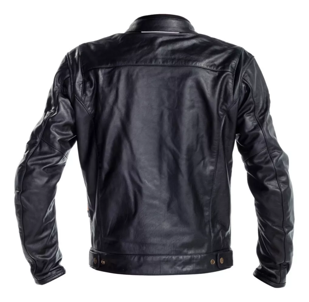 CHAQUETA PARA MOTO RICHA CUERO NORMANDIE BLACK - 2