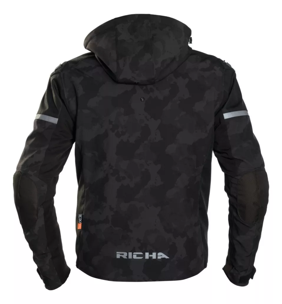 CHAQUETA PARA MOTO RICHA STEALTH CAMUFLADA NEGRO - 2