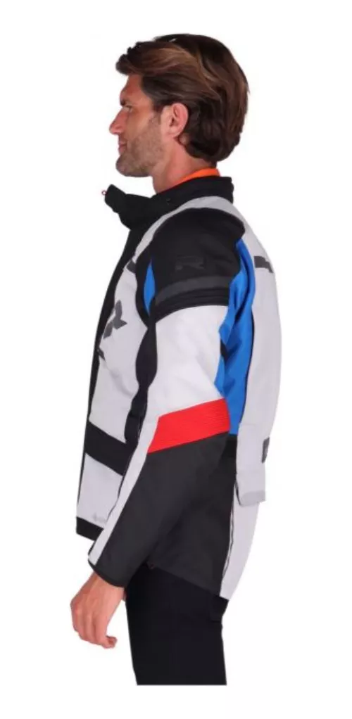 CHAQUETA PARA MOTO RICHA BRUTUS GORE-TEX GRIS/AZUL/ROJA - 5