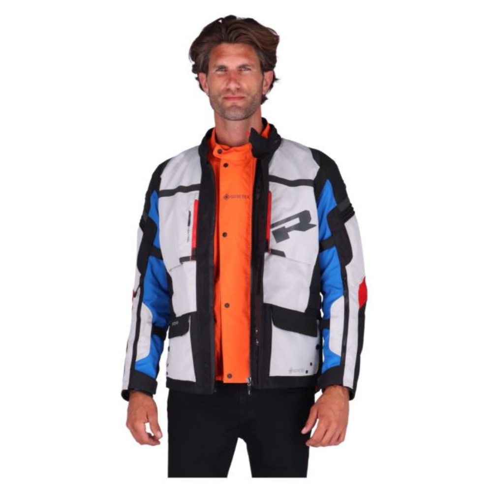 CHAQUETA PARA MOTO RICHA BRUTUS GORE-TEX GRIS/AZUL/ROJA - 7