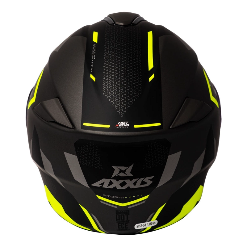CASCO AXXIS STORM DRONE D3 AMARILLO FLUOR - 5