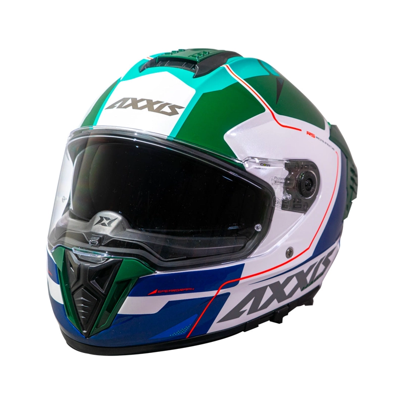 CASCO AXXIS HAWK SV SPEAR A6 VERDE BRILLO - 2