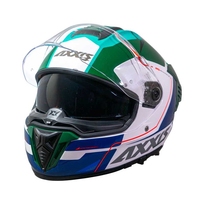 CASCO AXXIS HAWK SV SPEAR A6 VERDE BRILLO - 3