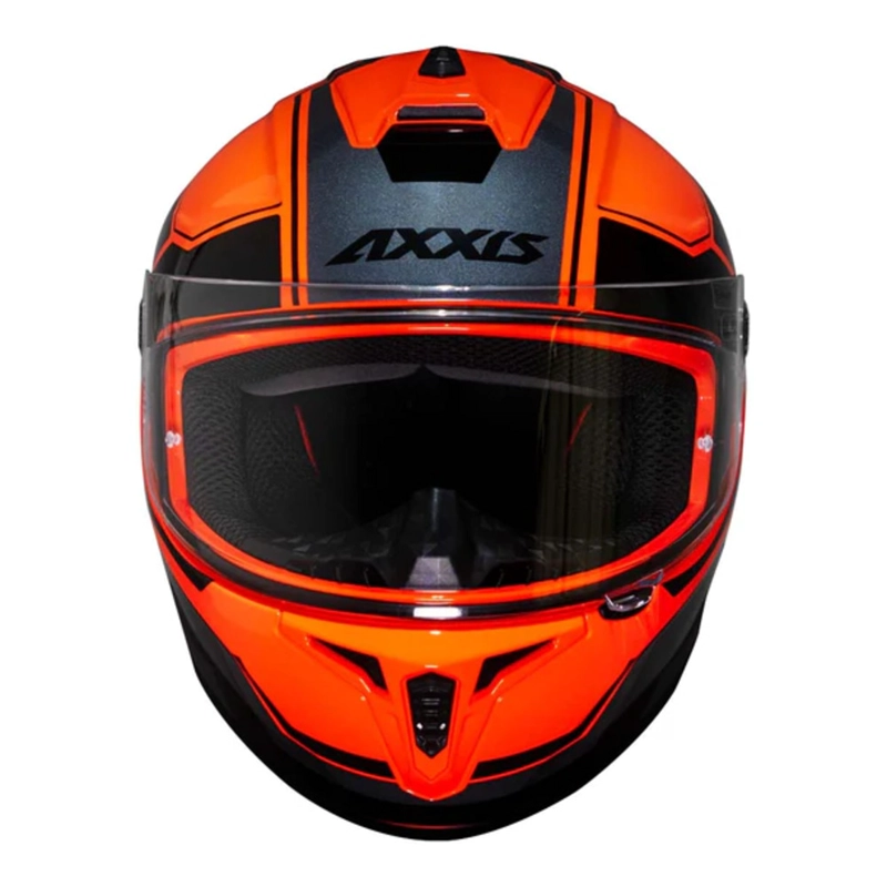 CASCO PARA MOTO AXXIS FF112C DRAKEN S SONAR C5 ROJO FLUOR BRILLO - 2