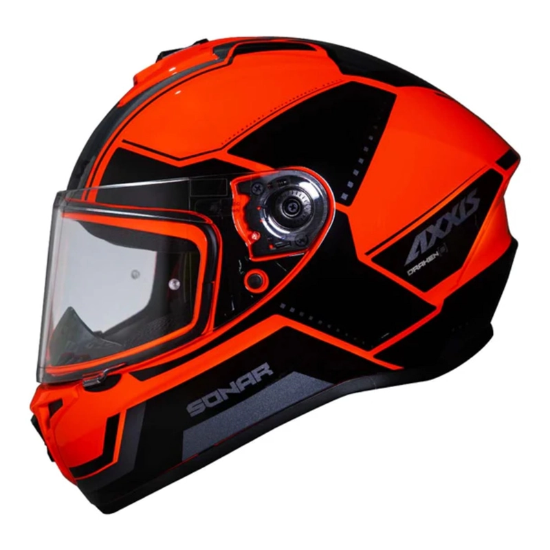 CASCO PARA MOTO AXXIS FF112C DRAKEN S SONAR C5 ROJO FLUOR BRILLO - 3